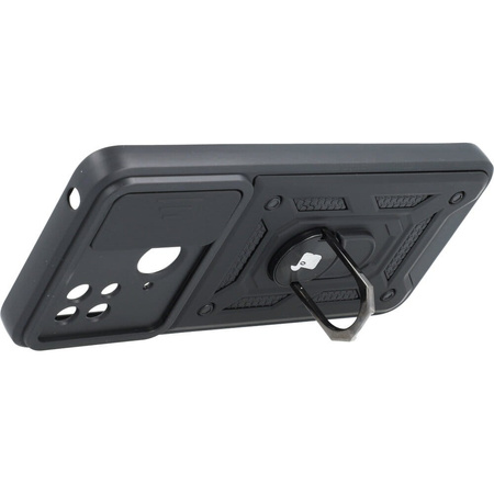 Etui Bizon Case CamShield Ring do Xiaomi Redmi 10C, czarne