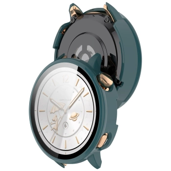 Etui ze szkłem do zegarka Bizon Case+Glass Watch do OnePlus Watch 3 43 mm, zielone