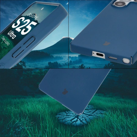 Etui Bizon Case Łupka do Galaxy S25 Ultra, niebieskie