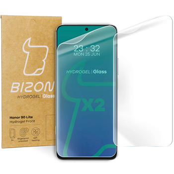 Folia hydrożelowa na ekran Bizon Glass Hydrogel Front do Honor 90 Lite, 2 sztuki