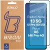Szkło hartowane Bizon Glass Edge Duo do Xiaomi POCO X6 / M6 Pro 4G / Redmi Note 13 5G / 13 Pro 4G/5G, czarna ramka, 2 sztuki