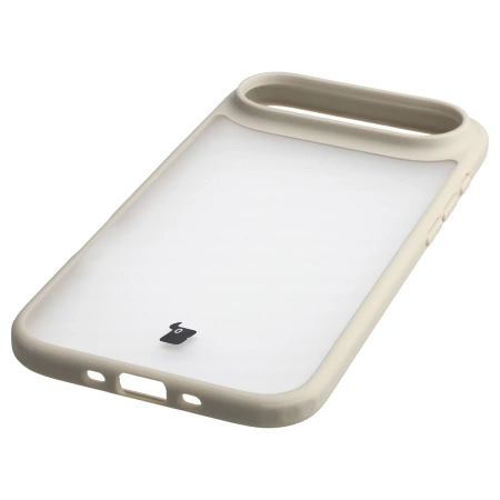 Etui Bizon Case Angelo do iPhone Air, półprzezroczyste z beżową ramką