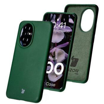 Silikonowe etui Bizon Soft Case do Honor 200, ciemnozielone