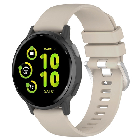 Pasek silikonowy do smartwatcha, Bizon Strap Watch Silicone Pro T, Quick Release 20 mm, jasnoszary