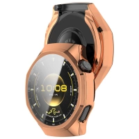 Etui z osłoną ekranu Bizon Case Watch Felipe do Huawei Watch GT6 Pro 46 mm, różowozłote