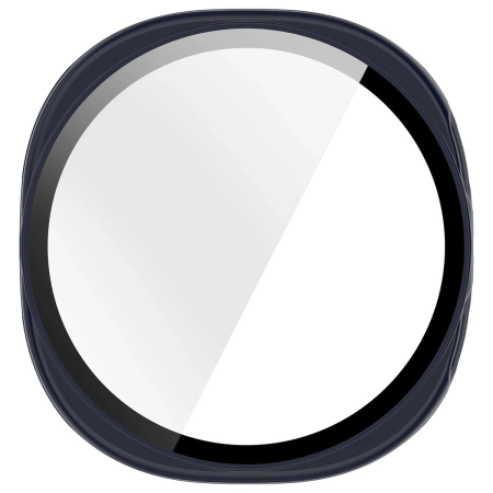 Etui ze szkłem do zegarka Bizon Case Watch Adamo do Samsung Galaxy Watch 8 44 mm, niebieskie