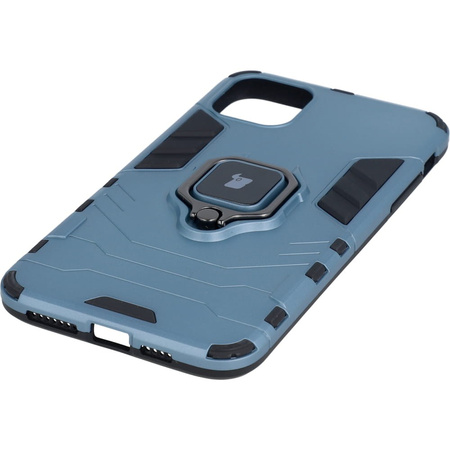 Etui Bizon Case Armor Ring do iPhone 11 Pro Max, niebieskie