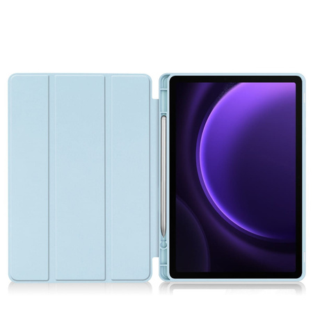 Etui Bizon Case Tab Lizard do Galaxy Tab S10 Lite / S10 FE / S9 / S9 FE, błękitne