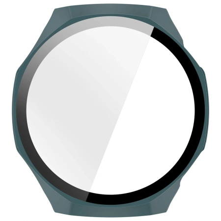 Etui ze szkłem do zegarka Bizon Case Watch Adamo do Huawei Watch GT6 Pro 46 mm, zielone