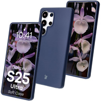 Silikonowe etui Bizon Soft Case do Galaxy S25 Ultra, niebieskie