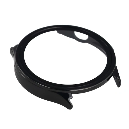 Etui ze szkłem do zegarka Bizon Case Watch Adamo do OnePlus Watch Lite 45 mm / Oppo Watch S 45 mm, czarne