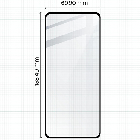 Szkło hartowane Bizon Glass Edge 2 do Motorola Moto G14 / G54 / G55, czarne