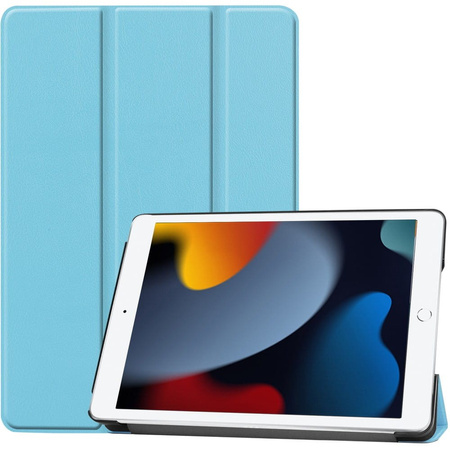 Etui Bizon Case Tab Croc do iPad 9/8/7 10.2 2021/2020/2019, błękitne