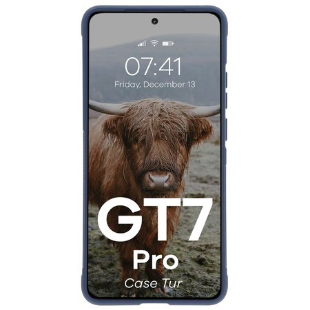Pancerne etui Bizon Case Tur do Realme GT 7 Pro, granatowe