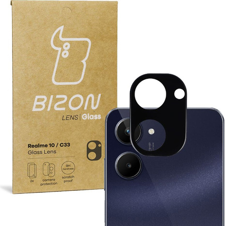 Szkło na aparat Bizon Glass Silk Lens dla Realme C33, 2 sztuki