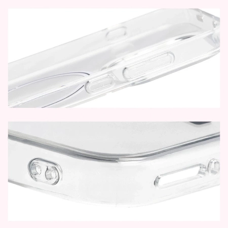 Etui z pierścieniem magnetycznym Bizon Case CrystalO do OnePlus 15, przezroczyste