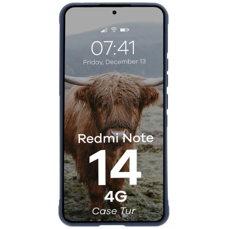 Pancerne etui Bizon Case Tur do Xiaomi Redmi Note 14 4G, granatowe