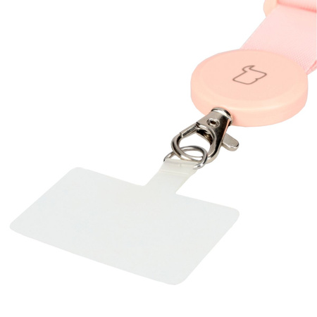 Smyczka do telefonu Bizon Accessories Leash Dragonfly, różowa