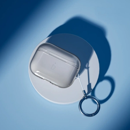 Elastyczne etui z karabińczykiem Bizon Case Headphone Clear do Samsung Galaxy Buds 3/3 Pro przeźroczyste