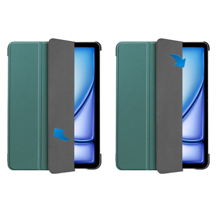 Etui Bizon Case Tab Croc do iPad Air 13" M2 2024, ciemnozielone