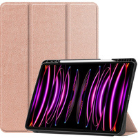 Etui Bizon Case Tab Lizard do iPad Pro 12.9 2022/2021/2020/2018, różowozłote