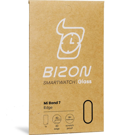 Szkło hybrydowe Bizon Glass Edge do Xiaomi Mi Smart Band 7, czarne