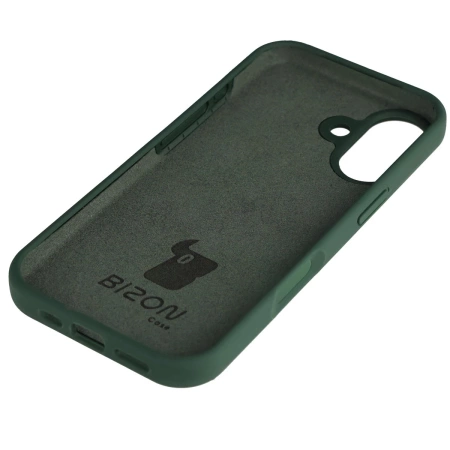Silikonowe etui Bizon Soft Case do iPhone 17, ciemnozielone
