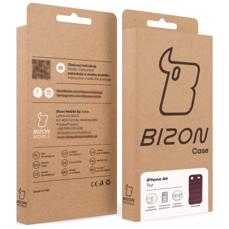 Pancerne etui Bizon Case Tur do iPhone Air, burgundowe