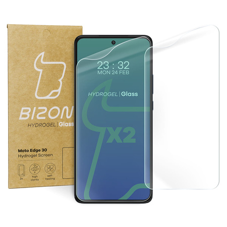 Folia hydrożelowa na ekran Bizon Glass Hydrogel, Motorola Edge 30, 2 sztuki