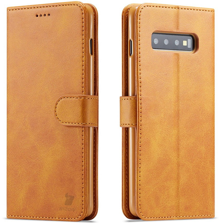 Etui Bizon Case Wallet do Galaxy S10e, jasnobrązowe