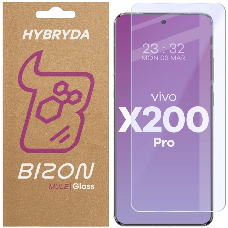 Elastyczne szkło hybrydowe Bizon Glass Mule do iPhone 16 Plus