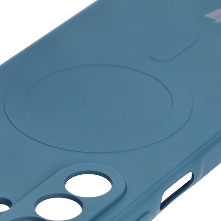 Silikonowe etui z pierścieniem magnetycznym Bizon Case Silicone Magnetic Sq do Galaxy A26 5G, granatowe