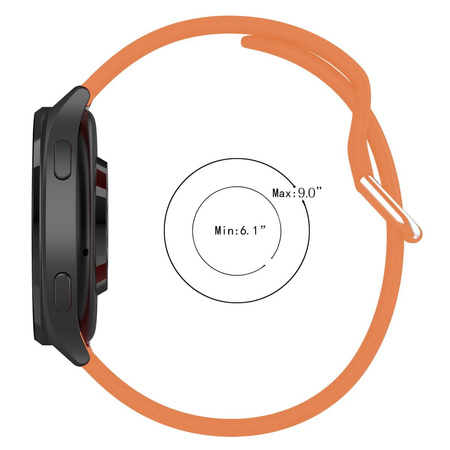 Pasek silikonowy do smartwatcha, Bizon Strap Watch Silicone Pro N, Quick Release 22 mm, pomarańczowy