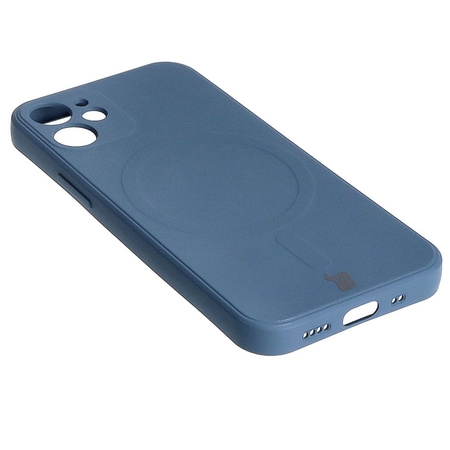 Etui Bizon Case Silicone Magnetic Sq do iPhone 12 Mini, granatowe