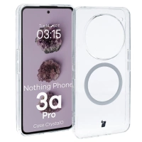 Etui z pierścieniem magnetycznym Bizon Case CrystalO do Nothing Phone (3a) Pro, przezroczyste