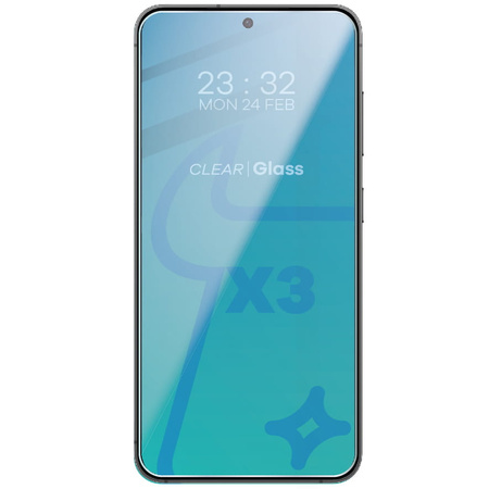 3x Szkło + szybka na aparat BIZON Clear 2 Pack do Galaxy S24