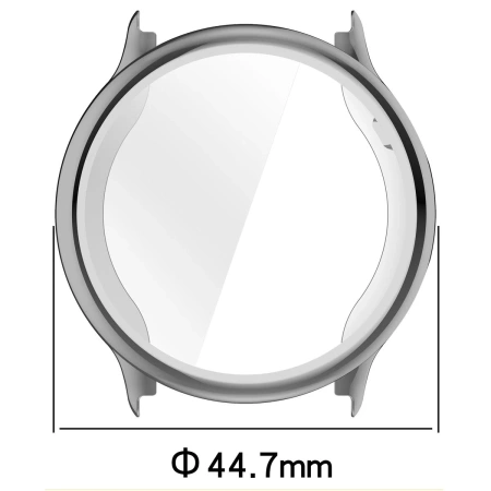 Etui z osłoną ekranu Bizon Case Watch Felipe do Garmin Vivoactive 6, srebrne