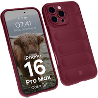 Pancerne etui Bizon Case Tur do iPhone 16 Pro Max, burgundowe