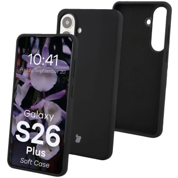 Silikonowe etui Bizon Soft Case do Galaxy S26 Plus, czarne