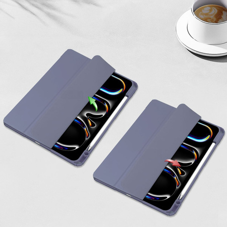 Etui Bizon Case Tab Clear Matt do iPad Pro 13" 7 gen. 2024, lawendowe