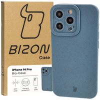 Ekologiczne etui Bizon Bio-Case do iPhone 14 Pro, niebieskie