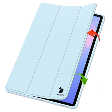 Etui z klapką Bizon Case Tab Lizard do Galaxy Tab S10 FE Plus, błękitne