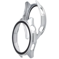 Etui ze szkłem do zegarka Bizon Case+Glass Watch do Huawei Watch GT6 46 mm, matowe srebrne