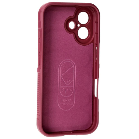 Pancerne etui Bizon Case Tur do iPhone 16, burgundowe