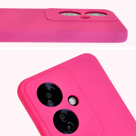 Silikonowe etui Bizon Soft Case do Oppo Reno11 F 5G, neonowo-różowe