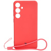 Etui Bizon Case Silicone Sq do Galaxy S24 Plus, brudny róż