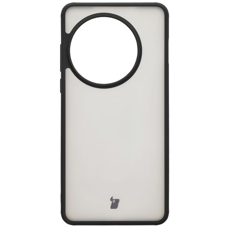 Etui Bizon Case Angelo do OnePlus 13, półprzezroczyste z czarną ramką