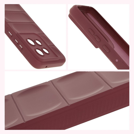 Pancerne etui Bizon Case Tur do Motorola Edge 50 Neo/60 Neo, burgundowe