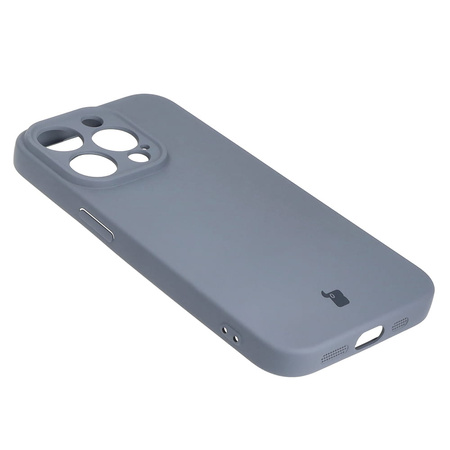 Etui Bizon Case Silicone do iPhone 15 Pro, szare