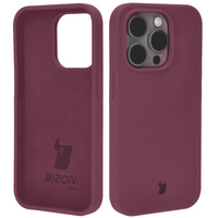 Etui silikonowe do iPhone 15 Pro Bizon Soft Case, ciemnofioletowe